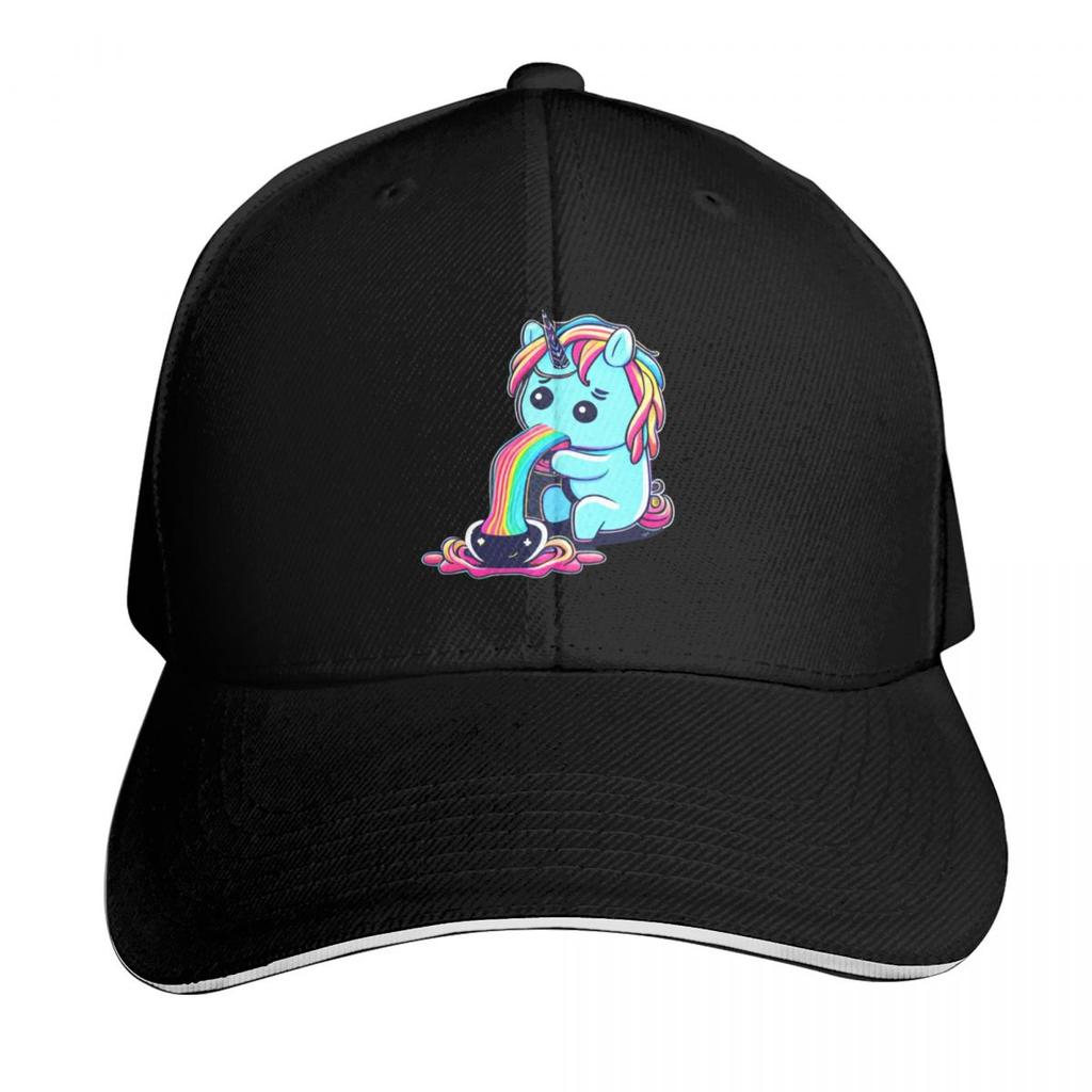 Unicorn Rainbow Sic Vomit Puke Baseball Cap Christmas Hat Horse Hat designer cap Hat Luxury Brand Unisexs Caps Womens