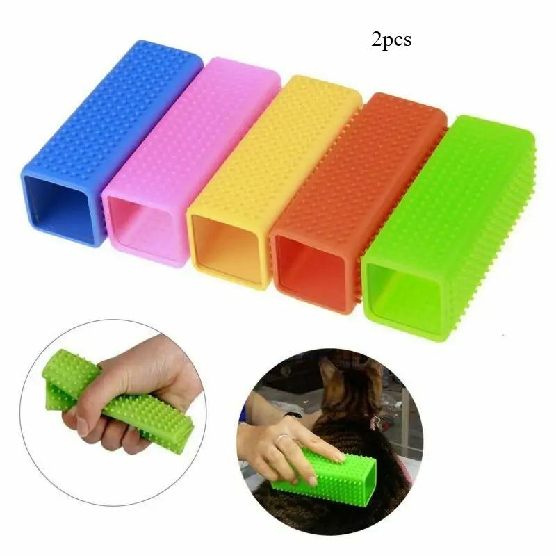 1PC Pet Hair Removal Brush Dog Cat Hair Removal Effective Pet Hair Silicone Hollow Rubber Cleaning Brush