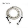 Silver 1.2m 1.5m 2m Bath Shower Water Hose Stainless Steel Flexible Pipe for Bidet Nozzle Head Plumbing Bathroom 120CM 150CM