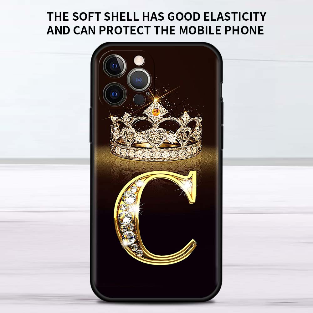 Чехол для телефона Letter Gold Girl Fashion Coque для iPhone Xiaomi Mi Samsung Galaxy Redmi Note AS 11 12 13 14 15 22 23 24 5G Pro Plus Max Fe Ultra