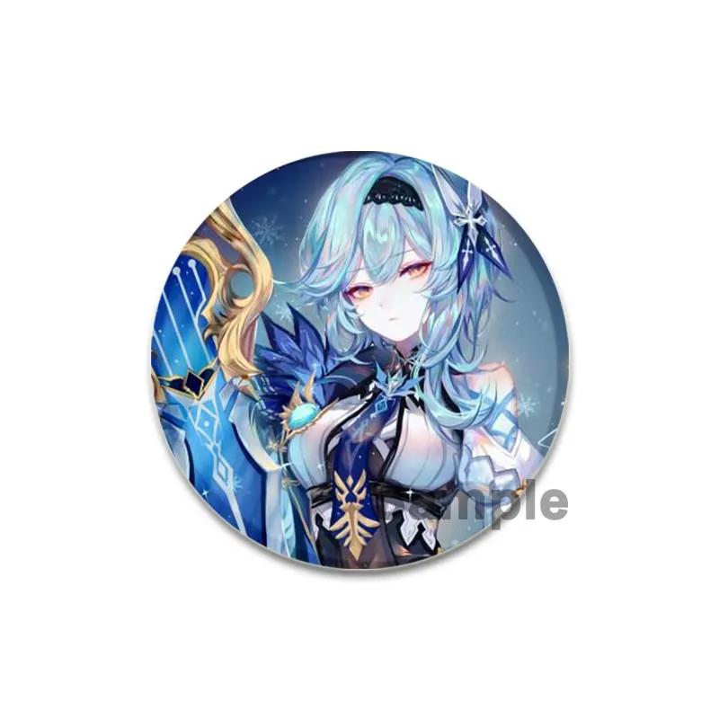 32/44/58 мм значки Eula аниме Genshin Impact броши ручной работы игровые персонажи значки на лацкан креативные значки с мультяшными фигурками аксессуары подарок