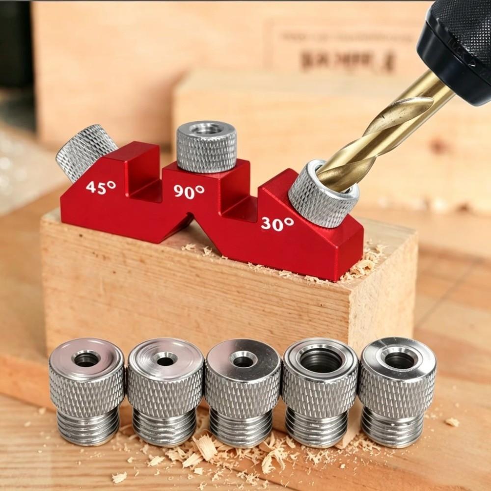 30/45/90° Drill Guide Jig Multi-functional Drilling Guide Fixture Pocket Hole Jig For Woodworkers