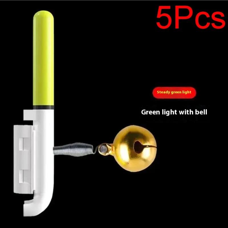 5 шт. многоразовый электронный светящийся стик с колокольчиком, набор LED рыболовных сигнализаторов, аксессуары, рыболовный электронный светящийся стик для удилища