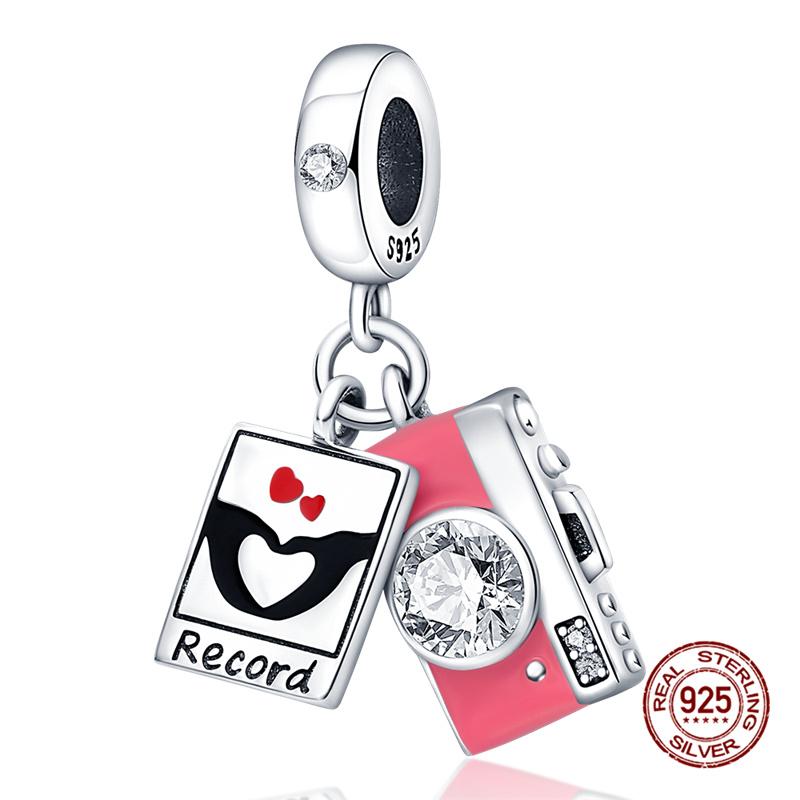 Original Charm Copper Time Travel Camera Series Charms Beads Fits 3Mm Original Bracelet For Women Diy Fine Jewelry Gifts