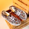 Vans Обои Аутентичный Принт Клетки Собаки Низкие Кеды из Холста Унисекс Кроссовки Черно-Белые VN0A5KS9BP6