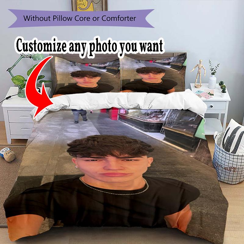 Персонализация Фото Персонализируйте свой фото Комплект постельного белья Дышащий пододеяльник с наволочками Домашний декор Подарок на день рождения