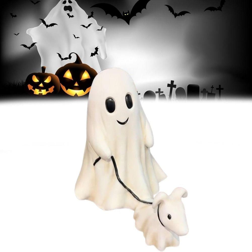 Resin Craft Halloween Ghost Ornaments Handmade Halloween Walking Dog Figurine Outdoor