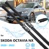 Для Skoda Octavia NX Mk4 2022 передние и задние щетки стеклоочистителя, резак, щетки для очистки лобового стекла
