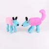 Wobbledog Plush Swinging Dog Standing Position Pink Blue Dog Game Peripheral Plush Doll