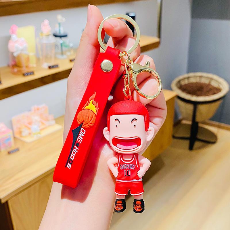 Slam Dunk Anime Keychains Sakuragi Hanamichi Cute Pendant Keyrings Ornaments Accessories Jewelry for Birthday Gifts