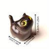 High Quality Handcrafted Kitten Figurine Wooden Miniature Cat Ornaments Carving Cat Event Souvenirs