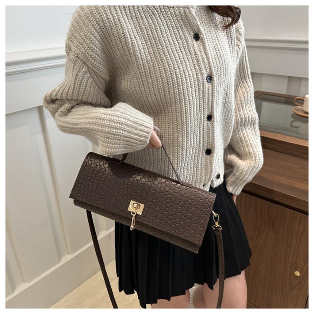 Персонализированный нишевый дизайн, повседневный западный стиль, простое на одно плечо, повседневный тренд, женская сумочка, модная маленькая квадратная сумка