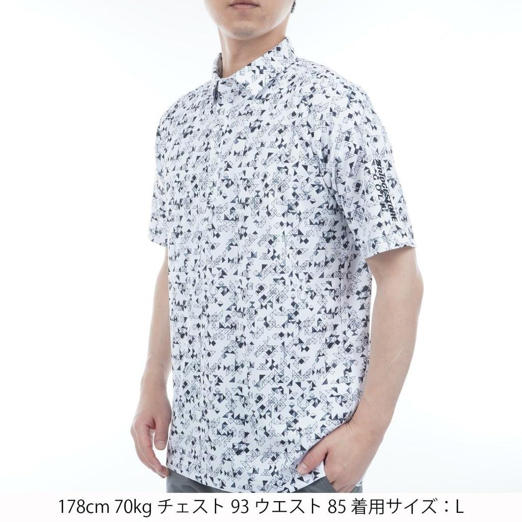 [Bridgestone Golf] Ретро футболка с коротким рукавом EGM04A Мужская WH