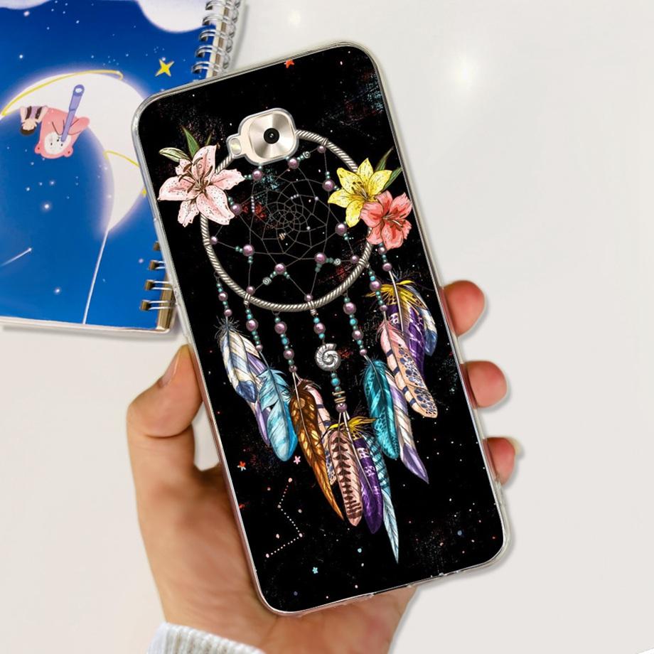 Soft TPU Slim Capa For ASUS ZENFONE ZOOM S ZE553KL Case ASUS ZENFONE 4 SELFIE ZD553KL Back Cover Transparent Cow Print Lion Etui