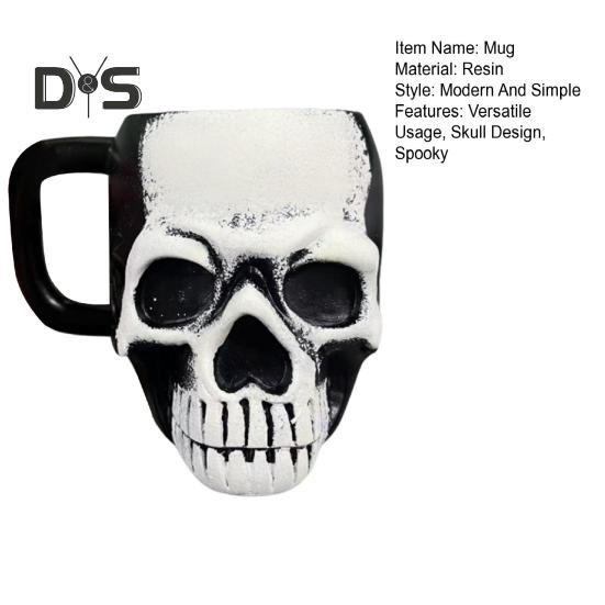 Кружка в виде черепа, кружка для питья викингов, пивная кружка из смолы, кофейная чашка для чая, украшение на Хэллоуин, барная посуда, аксессуары для вечеринок