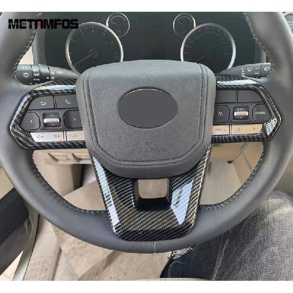 Для Toyota Land Cruiser ZX GR VX 300 LC300 J300 -2025 2026 Накладка на руль автомобиля из углеродного волокна, элементы отделки салона