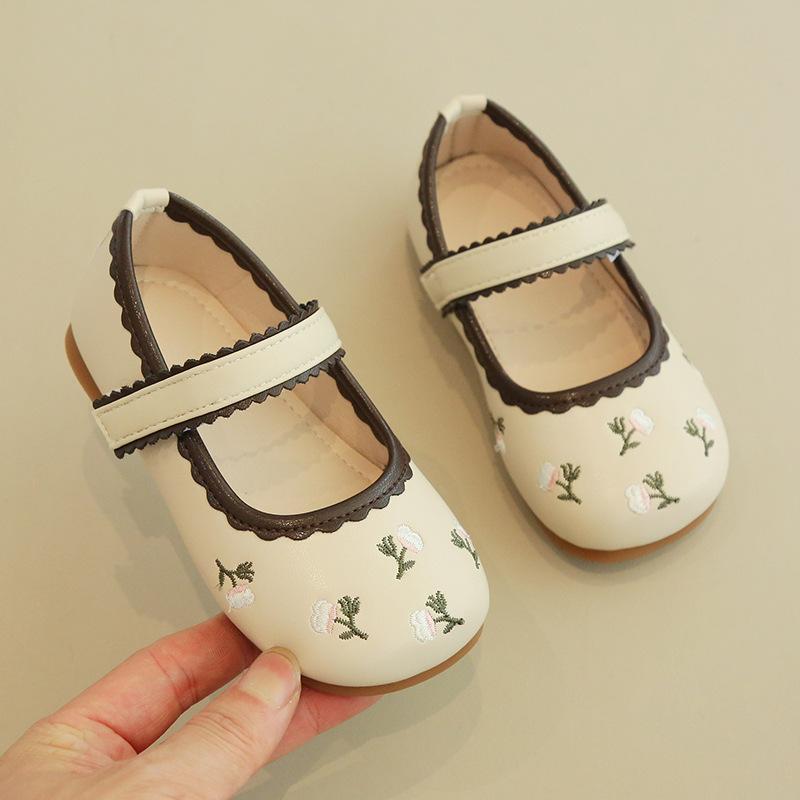 Girls' leather shoes, new spring and autumn children's shoes, little girl's princess shoes, soft-soled non-slip loafers, trendy single shoes