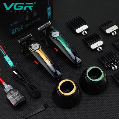 Новый профессиональный электрический бесщеточный двигатель Цифровой дисплей Мужские жирные волосы Гладкие с базой Перезаряжаемая Высокая мощность Сильная мощность Машинка для стрижки волос