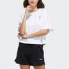 Adidas Футболка Neo W Fav May Tee 1, повседневная, спортивная, в полоску, с круглым вырезом и коротким рукавом, женские топы, белая GP7135