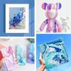 Силиконовая чашка-разделитель для техники Fluid Art 500 мл с перегородками, многоразовая смешивающая чашка для эпоксидной смолы, акриловой краски, DIY, инструмент для рукоделия