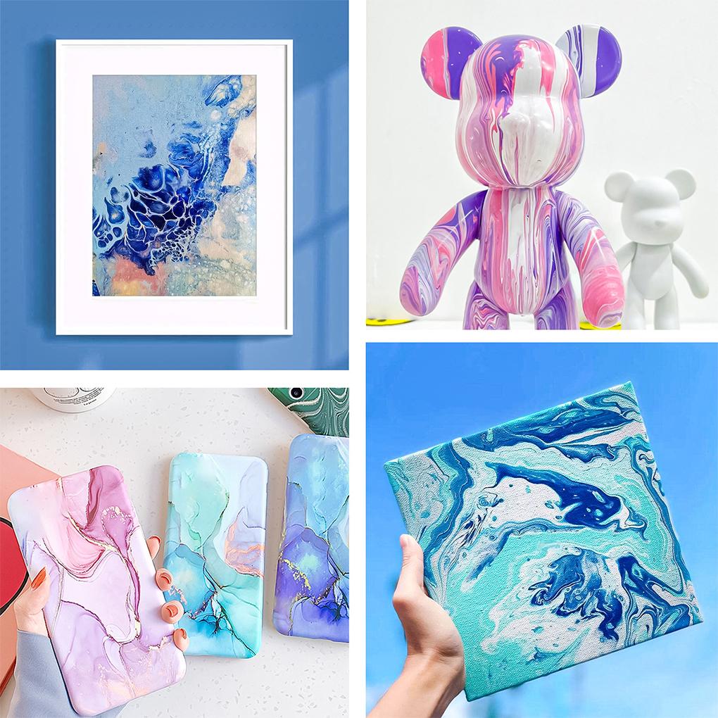 Силиконовая чашка-разделитель для техники Fluid Art 500 мл с перегородками, многоразовая смешивающая чашка для эпоксидной смолы, акриловой краски, DIY, инструмент для рукоделия