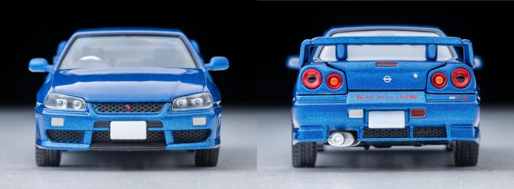 TOMYTEC Tomica Limited Vintage Neo Scale Nissan Skyline Sports Coupe 25GT TURBO with Optional 2000 Finished 335306 1/64 LV-N353b 2-Door Parts, Blue,