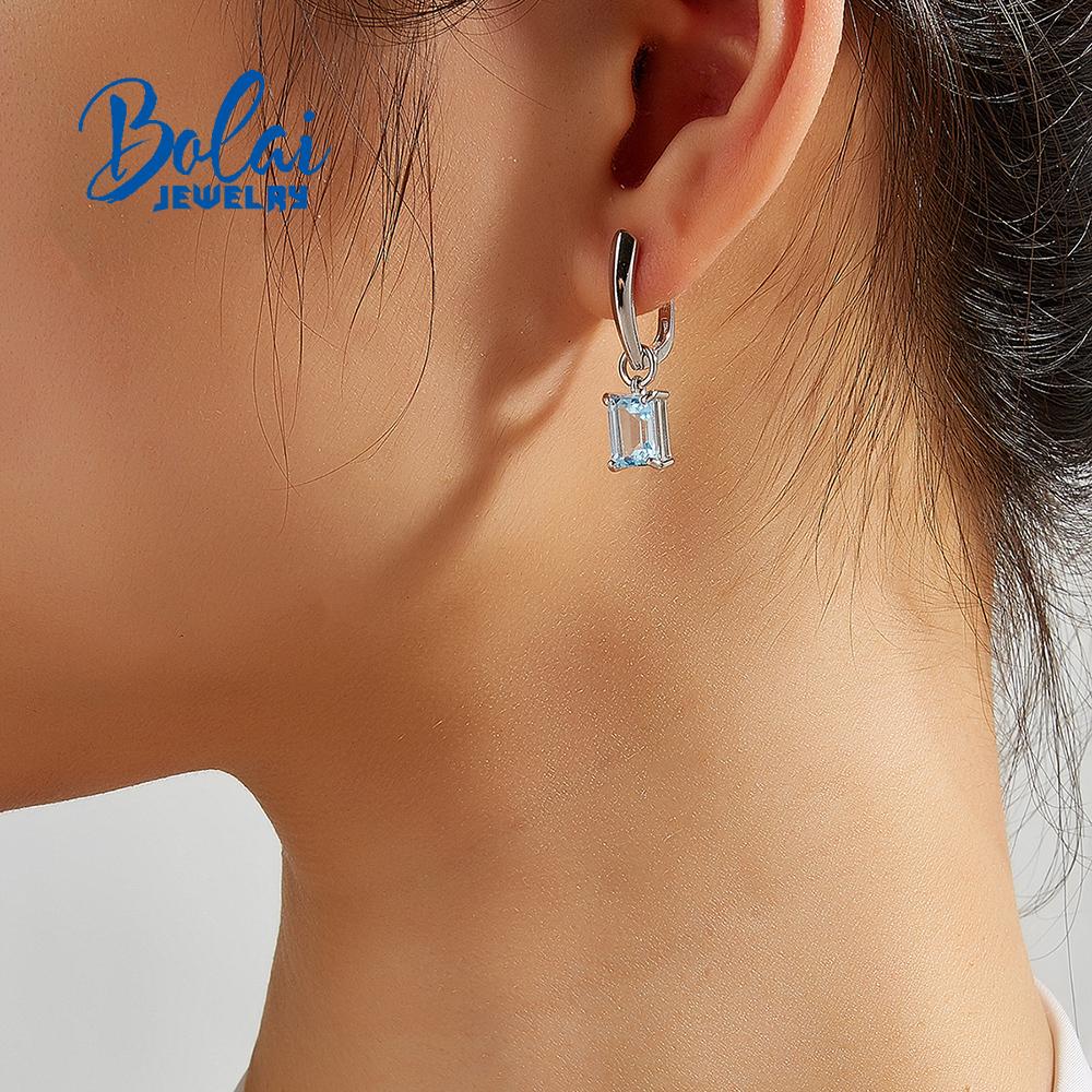 Простые серьги из стерлингового серебра 925 пробы, октябрь 6*8 мм, натуральный драгоценный камень, изысканные украшения для женщин и девочек, хороший подарок