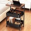 Передвижной многоярусный столик для закусок и кофе: Складная полка для хранения для гостиной и спальни