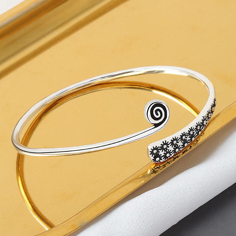 Богемия Стерлингового Серебра 925 Винтаж Браслет-Шарм и Браслет Для Женщин Мужчин Модные Элегантные Ювелирные Изделия SL141