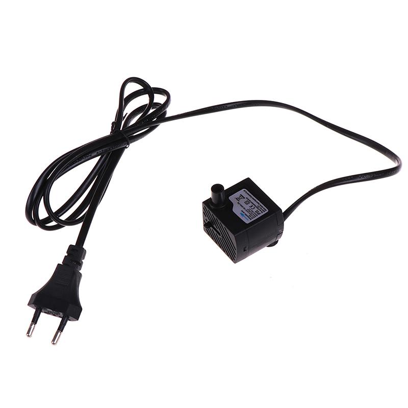 1PCS EU Plug Mini Submersible Water Pump AC 220V 2W Rate Waterproof Pump 1.1M