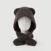 Bear Ear Women Scarf Hat Knitted Knitted Pullover Cap Durable Warm Cap  Outdoor Activities
