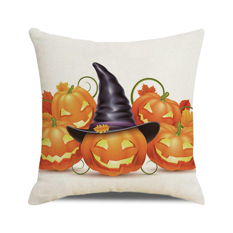 Хэллоуин Летучая мышь Ворона Тыква с принтом Чехлы для подушек для дома Гостиная Украшение дивана Пледы Наволочки