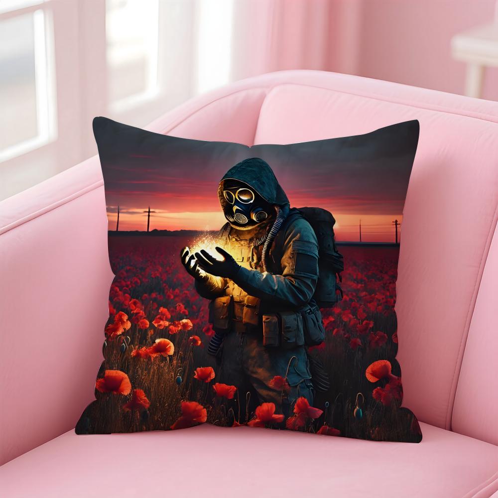 game survival SSTALKER 2 Heart of CChornoby Cushion Cover Pillow Case Soft Friendly Fabric Concealed Zipper