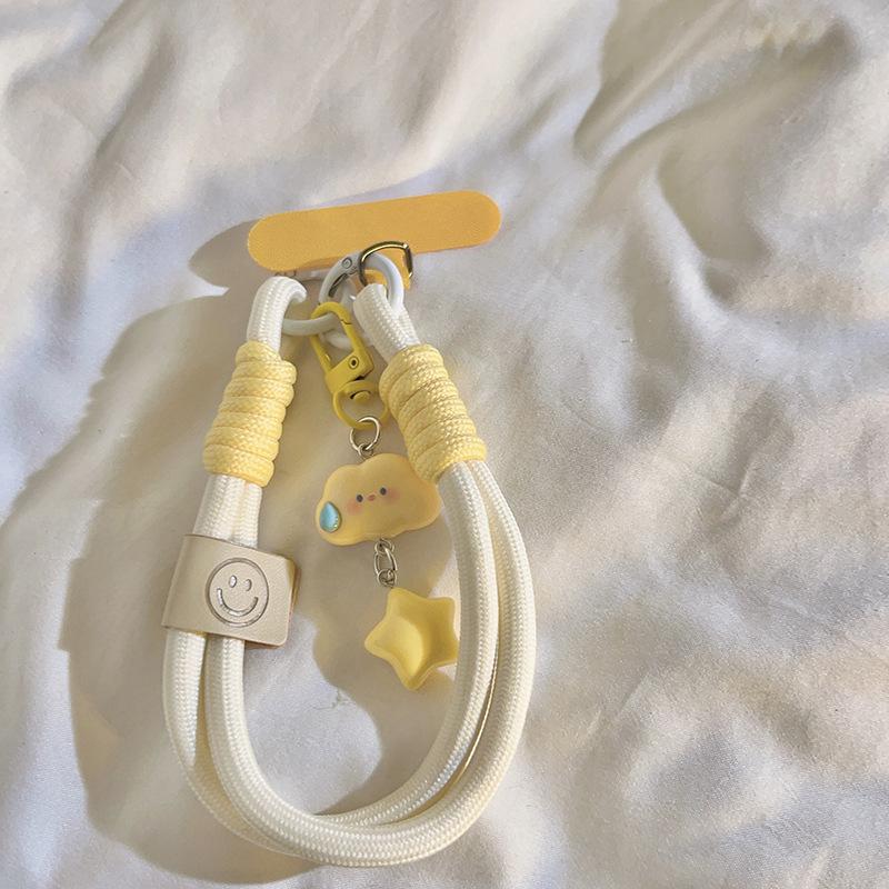 Многоцветный плетеный вручную брелок для ключей, ремешок для мобильного телефона, ремешок для ключей с защитой от потери, мужской и женский держатель для ключей от машины, аксессуар