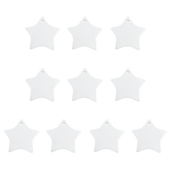 Сублимационное керамическое украшение Белое сублимационное заготовка-украшение Незаконченное рождественское подвесное