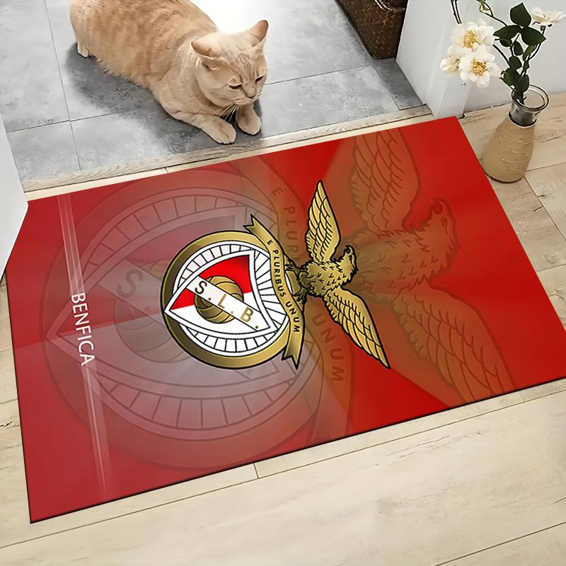1Pc Benfica Football Crest Carpet Rug Customizable Soft Washable Antislip Home Living Room Sofa Mats Personalized Rug 0917220