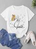 (Asian Size) Women Butterfly Faith Trend Cute 90s Short Sleeve Fashion Tee Top Clothing Print Lady Casual Tshirt Female Graphic T-shirts