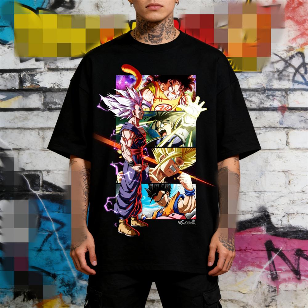 Dragon Ball Anime Characters T-shirt Men Women Goku 2D Printed Super Saiyan Graphic Tee Casual Streetwear Top