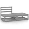 Day and Night - Day and Night Garden Furniture 2 Pieces Gray Solid Pine Wood