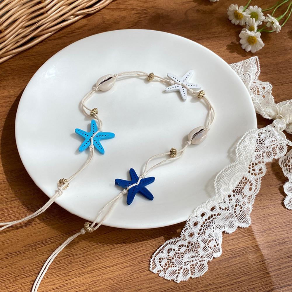 Морская серия Богемское ожерелье из ракушек Натуральная раковина Пляжная поясная цепочка Подарок для девушки/пары