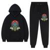 Dragon Hoodies Men 2022 Китайский дракон Принт Мужские толстовки с капюшоном Толстовка + спортивные штаны Костюм Осень Зима Теплые комплекты Мужской пуловер