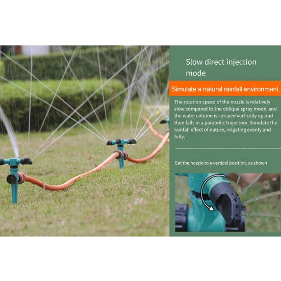 Вращающийся на 360 градусов разбрызгиватель для газонов с колышком. Простая сборка. Настраиваемая зона распыления. Автоматический разбрызгиватель воды.