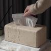 Текстура пещерного камня Коробка для салфеток Гостиная Высококачественный настольный журнальный столик Креативная бумажная коробка
