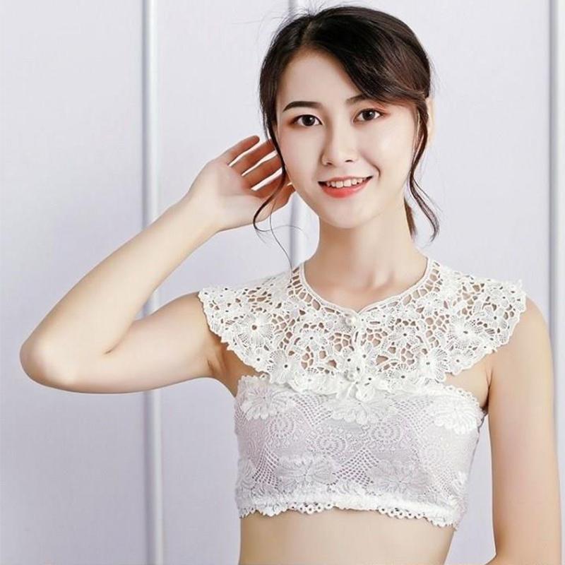 Female Cloud Shoulder Ming System False Collar Small Shawl\t Lace Shawl Peplum Openwork Collar Girl'S Accessory Hanfu