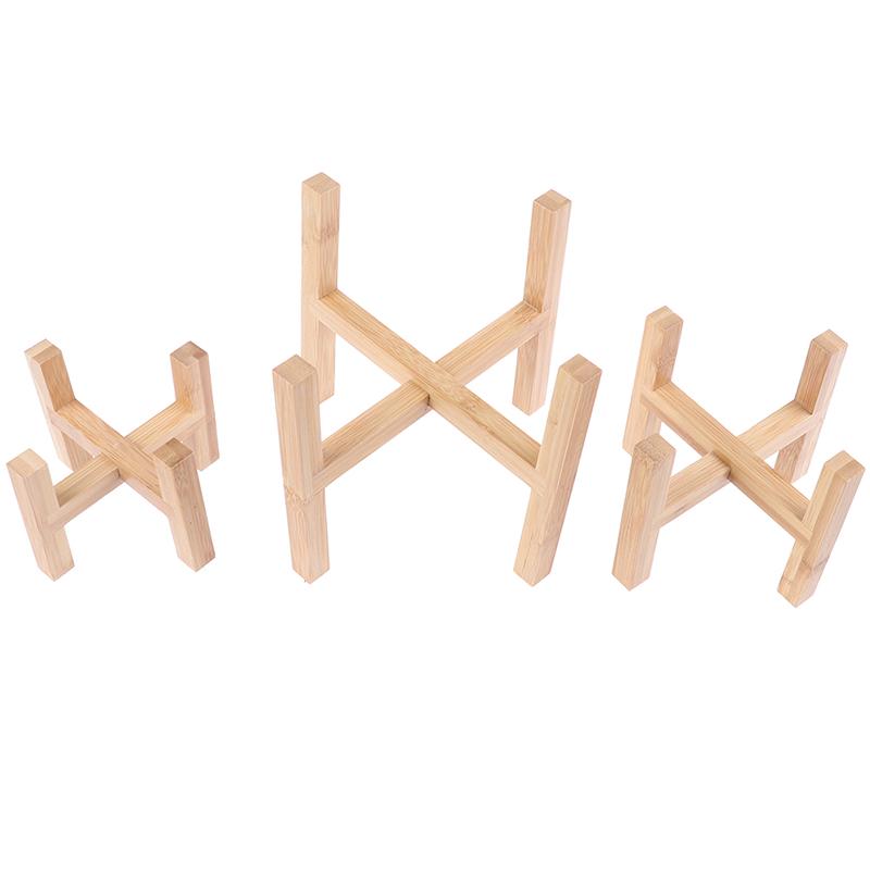 Wood Planter Pot Trays Flower Pot Rack Strong Free Standing Bonsai Holder