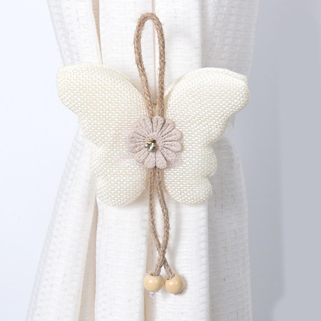 1 пара магнитных держателей для штор в виде бабочек и цветов с регулируемой длиной для домашнего декора, подхваты для штор, завязки