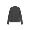 Stussy Женская полосатая футболка с длинным рукавом и высоким воротником Черная 214574
