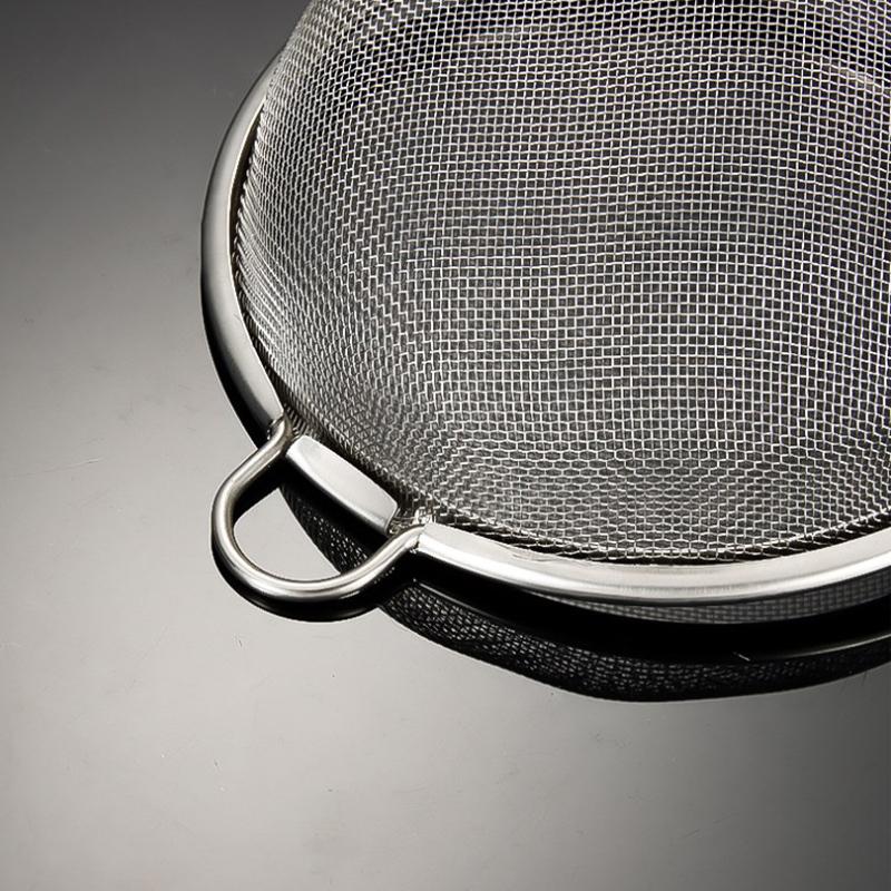 Деревянная ручка из нержавеющей стали, небольшой дуршлаг, мелкоячеистое сито для масла, многофункциональный фильтр, сито для муки, кухонные принадлежности для выпечки