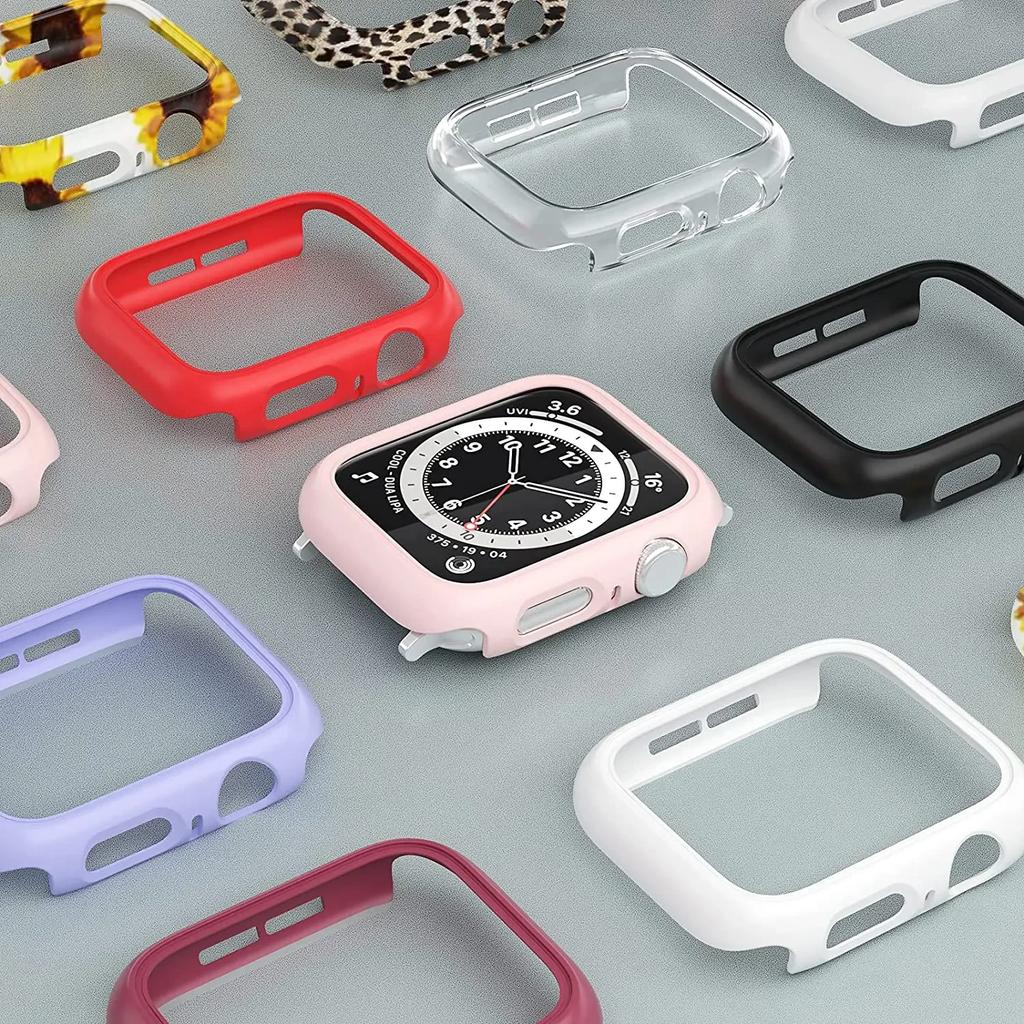 Чехол для Apple Watch Case 45мм 41мм 44мм 40мм 42мм 38мм 46 49 мм Аксессуары PC Защитный бампер iWatch Series 8 7 SE 6 5 4 3 9