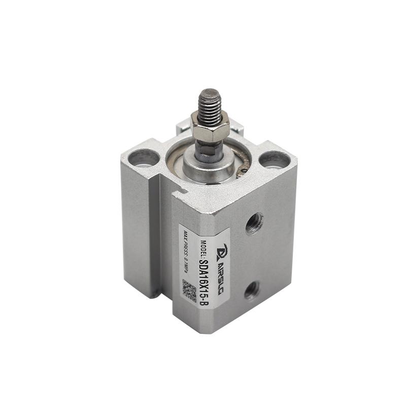 Square air pneumatic cylinder SDA double acting compact cylinder SDA12 16 Bore 12 16mm stroke 5-50mm female /male thread